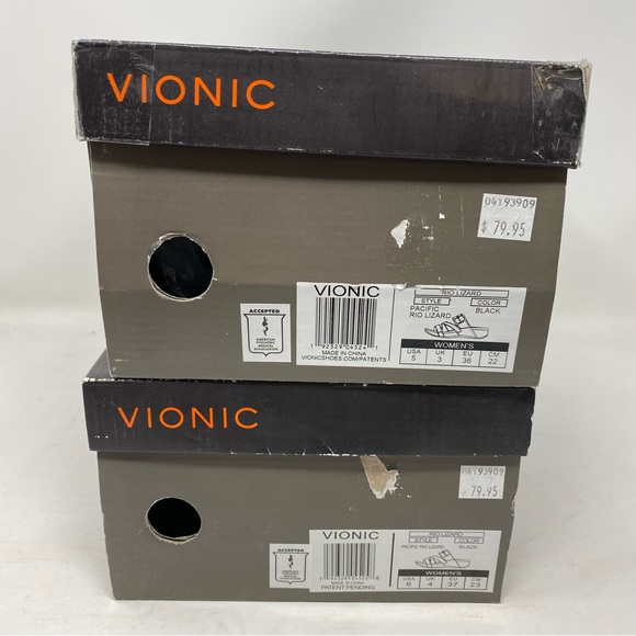 Vionic Pacific Rio Black Lizard Sandals - Picture 7 of 7